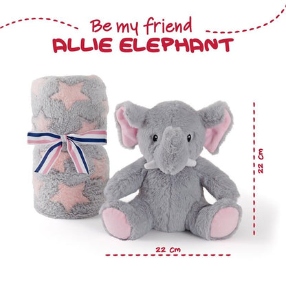 Allie Elephant Soft blanket + plush toy 22cm