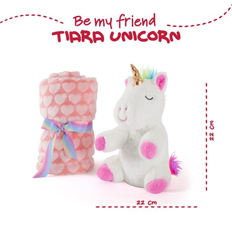 Tiara Unicorn Soft blanket + plush toy 22cm Nerdscape