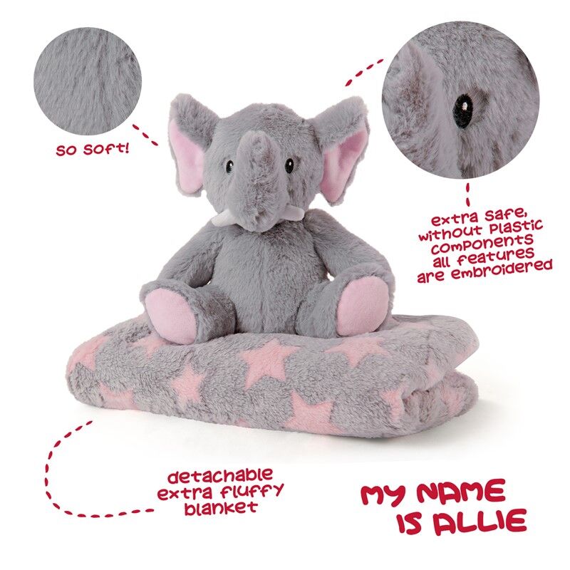 Allie Elephant Soft blanket + plush toy 22cm