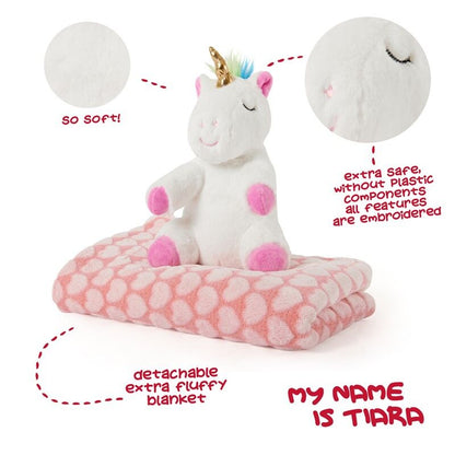 Tiara Unicorn Soft blanket + plush toy 22cm Nerdscape