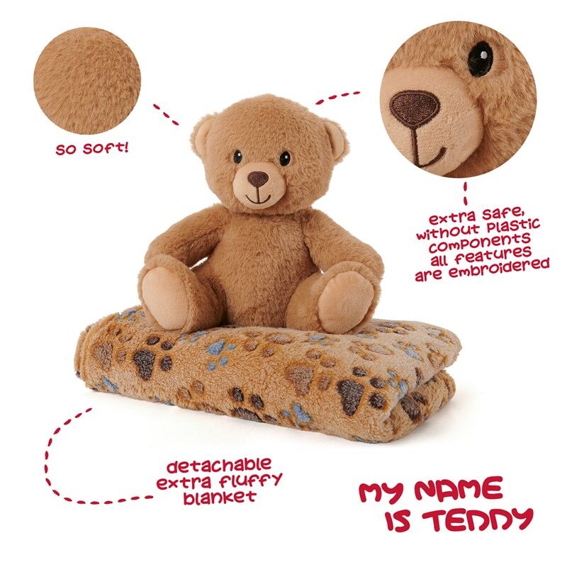 Teddy Bear Soft blanket + plush toy 22cm Nerdscape