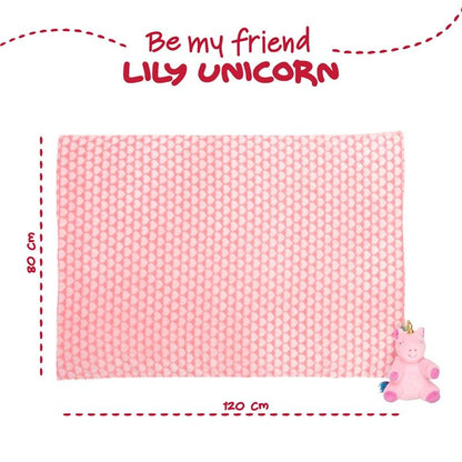 Lily Unicorn Soft blanket + plush toy 22cm Nerdscape