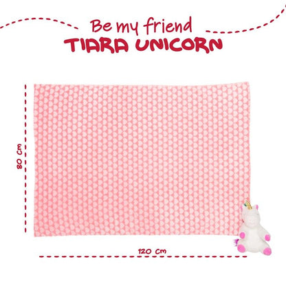 Tiara Unicorn Soft blanket + plush toy 22cm Nerdscape