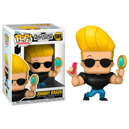 Funko Pop! Cartoon Network Johnny Bravo - Johnny con Specchio e Pettine Figura da Collezione Vinyl Nerdscape