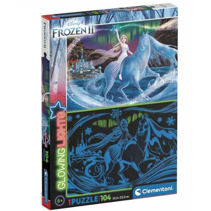 Disney Frozen 2 glowing puzzle 104pcs - Nerdscape
