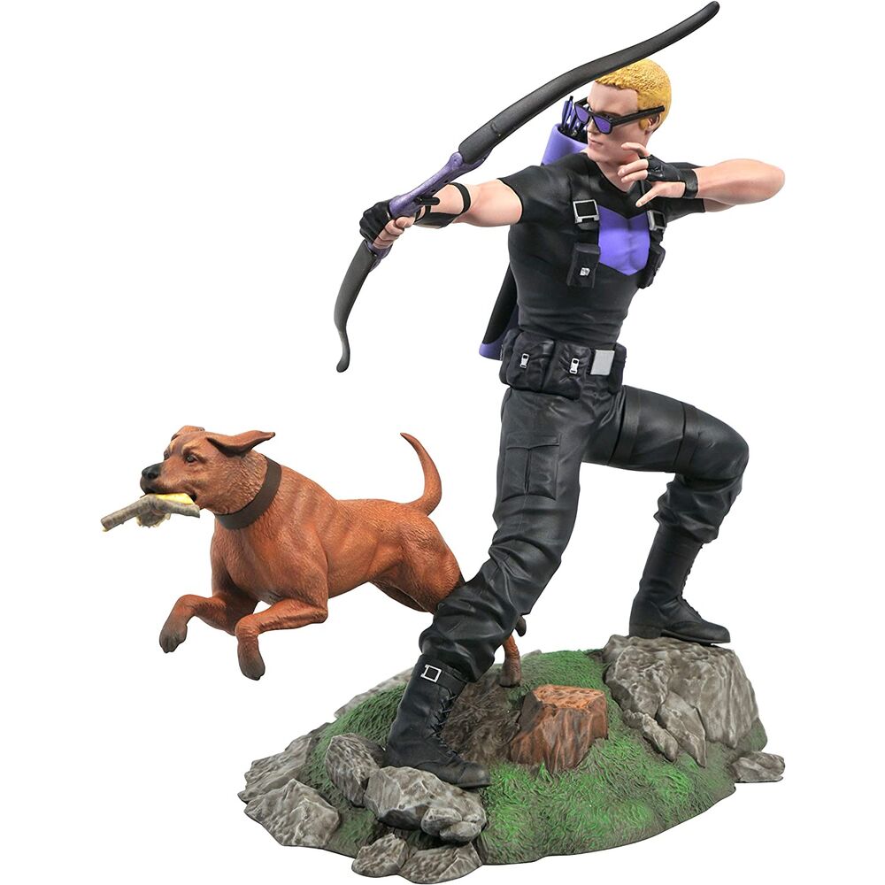 Marvel Gallery Comic Hawkeye + Dog Diorama statue 23cm Nerdscape