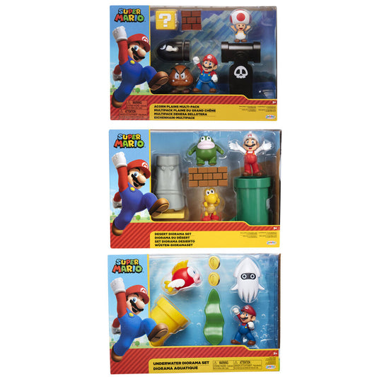 Ensemble de dioramas assortis Nintendo Super Mario
