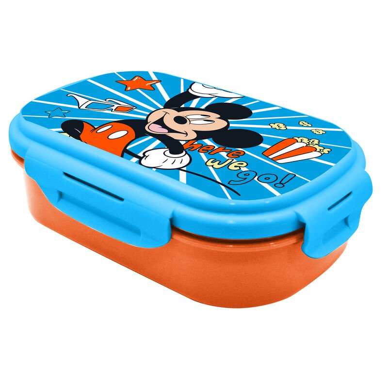 Disney Mickey lunch box 21x14x6cm BPA free dishwasher freezer microwave safe with cover