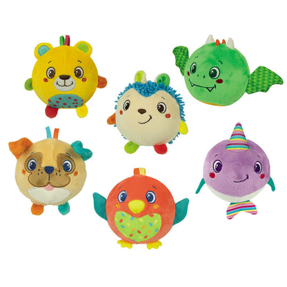 Animal plush toy rattle