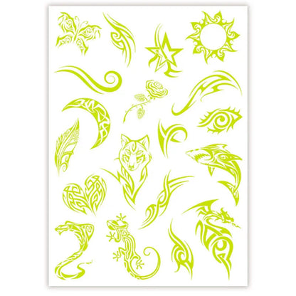 Crazy Chic Glow in the dark tattoos Nerdscape