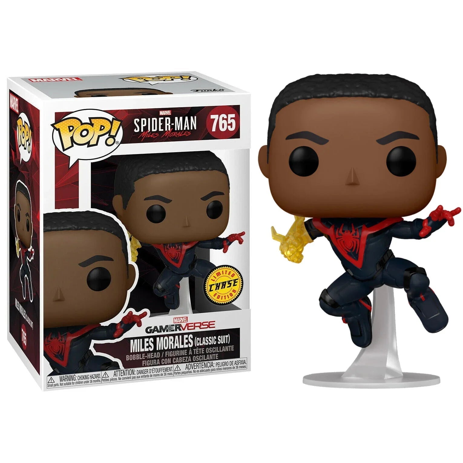 POP figure Spiderman Miles Morales Classic Suit Chase Nerdscape