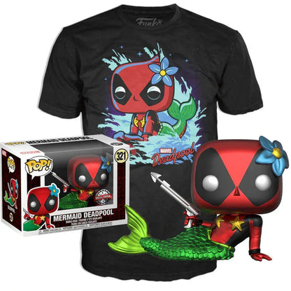 Set figure POP & Tee Marvel Deadpool Mermaid Exclusive L Nerdscape
