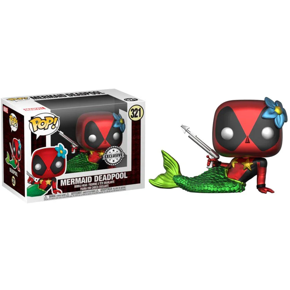 Set figure POP & Tee Marvel Deadpool Mermaid Exclusive Nerdscape