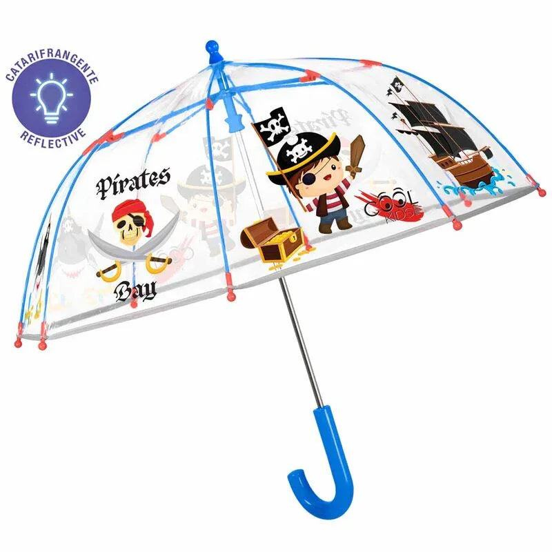 Pirates transparent manual umbrella 42cm Nerdscape
