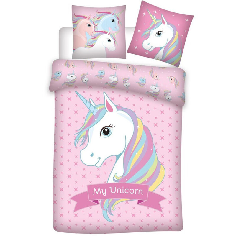 Unicorn microfibre duvet cover bed 90cm Nerdscape