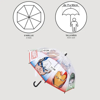 Marvel Avengers bubble manual umbrella 45cm Nerdscape