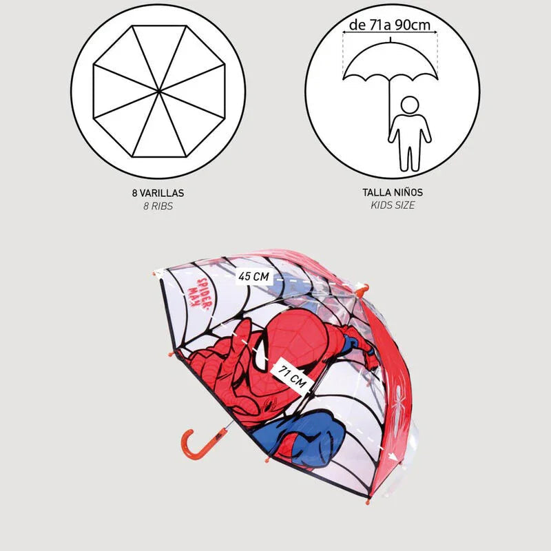 Marvel Spiderman bubble manual umbrella 45cm Nerdscape