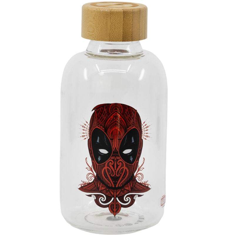 Marvel Deadpool glass bottle 620ml Nerdscape
