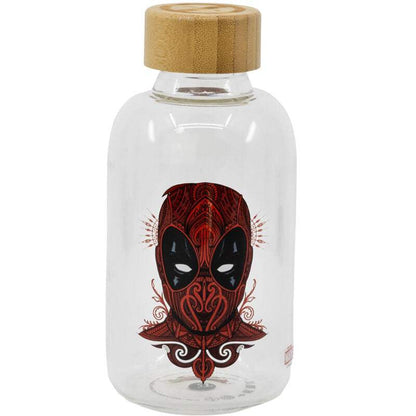 Marvel Deadpool glass bottle 620ml Nerdscape