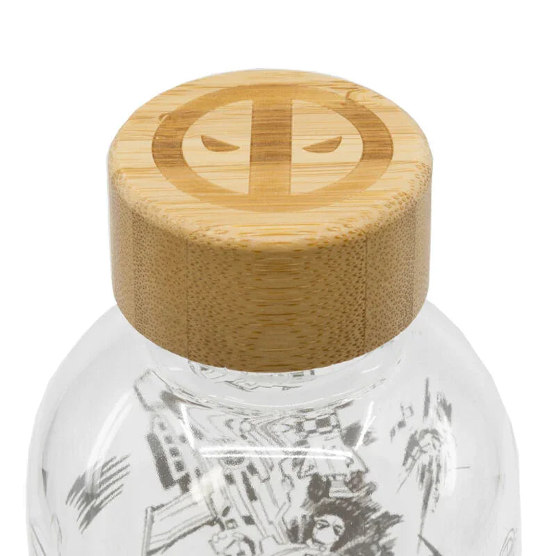 Marvel Deadpool glass bottle 1030ml Nerdscape