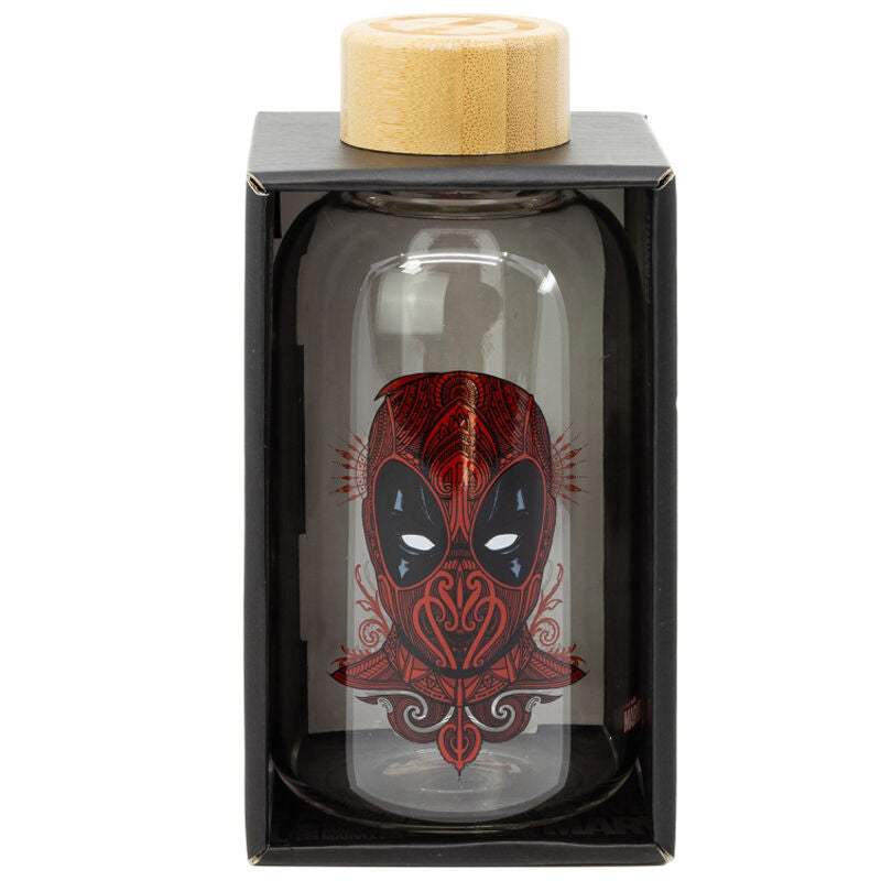 Marvel Deadpool glass bottle 620ml Nerdscape