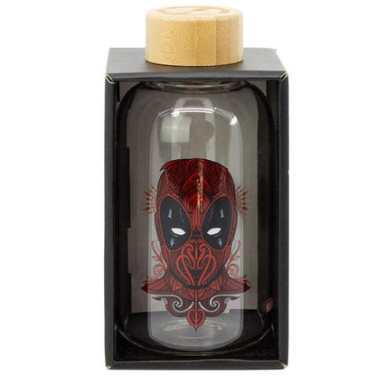 Marvel Deadpool glass bottle 620ml Nerdscape