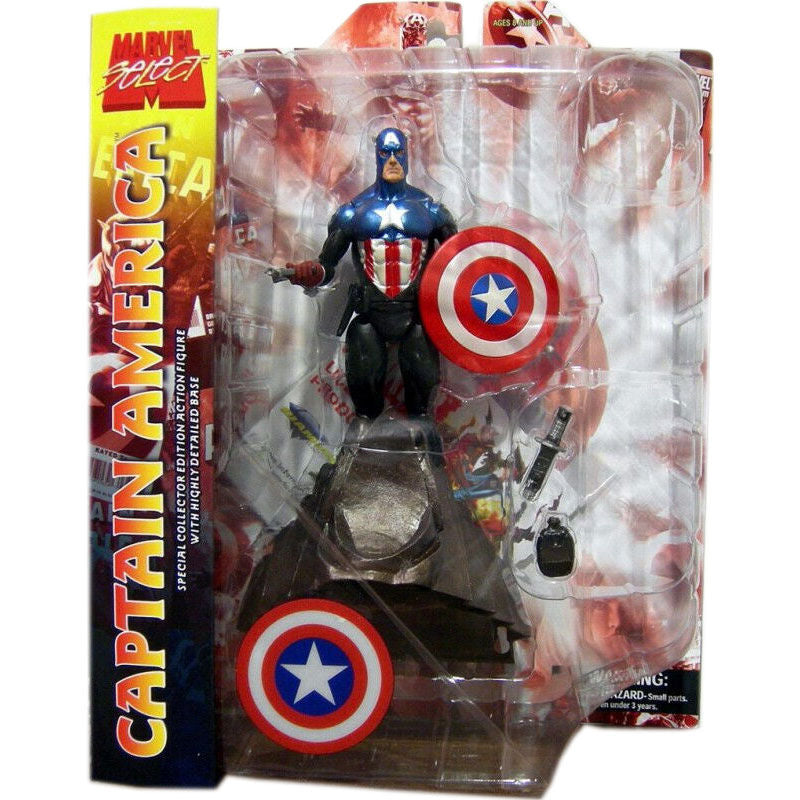 Marvel Select Captain America Figura da Collezione 18cm - Nerdscape Nerdscape