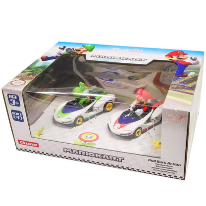 Mario Kart Mario + Yoshi Pull Speed set 2 cars Nerdscape