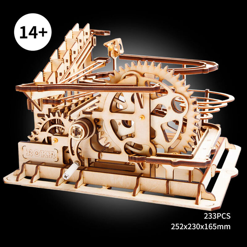 Waterwheel coaster model Nerdscape