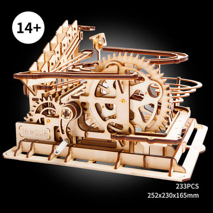 Waterwheel coaster model Nerdscape