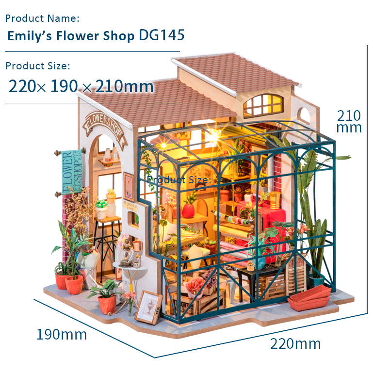 Emily s Flower Shop miniature house model 258pcs Nerdscape