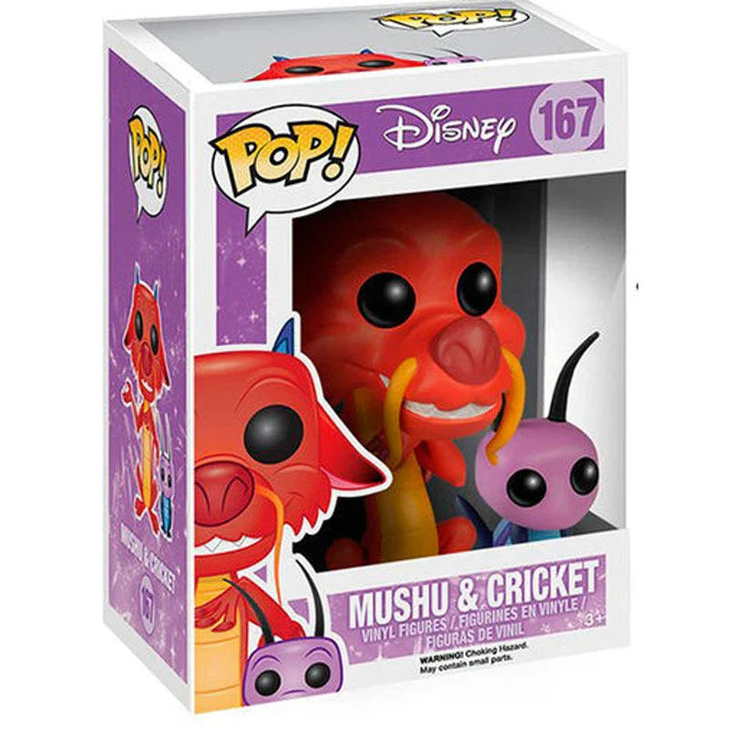 Funko Pop! Disney Mulan Mushu & Cricket - Figura da Collezione Vinyl Nerdscape