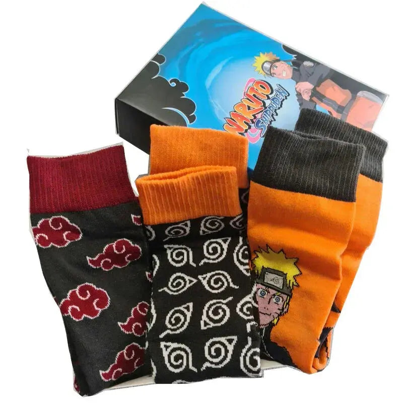 Naruto Shippuden 3 Socks Pack Boxed - Nerdscape Nerdscape