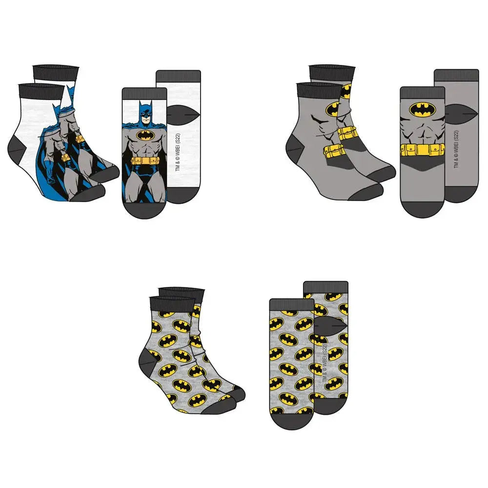 DC Comics Batman 3 Socks Pack Boxed - Nerdscape Nerdscape
