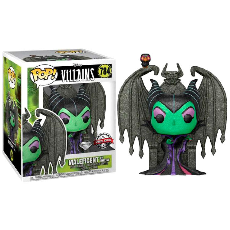 Funko Pop! Disney Villains Maleficent on Throne - Figura da Collezione Vinyl Diamond Exclusive Nerdscape