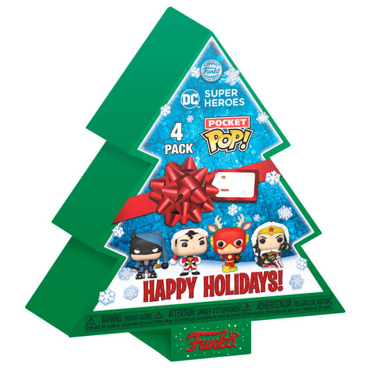 Pocket POP pack 4 figures DC Comics Happy Holidays Nerdscape