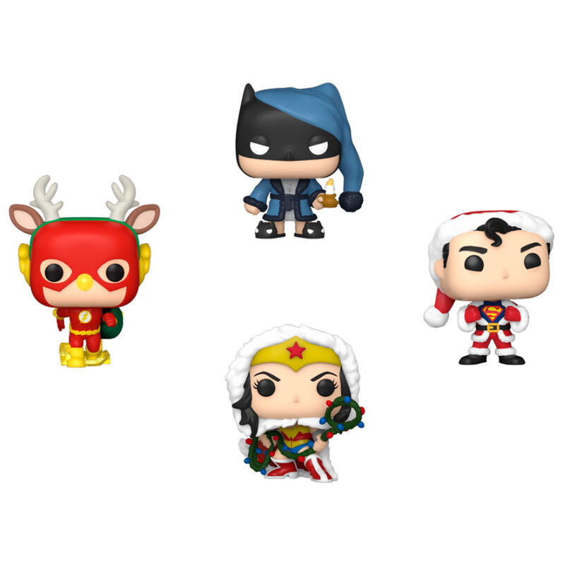 Pocket POP pack 4 figures DC Comics Happy Holidays Nerdscape
