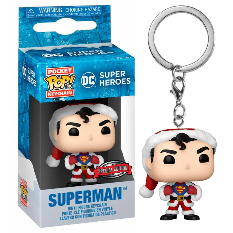 Pocket POP Keychain DC Comics Holiday Superman Exclusive Nerdscape