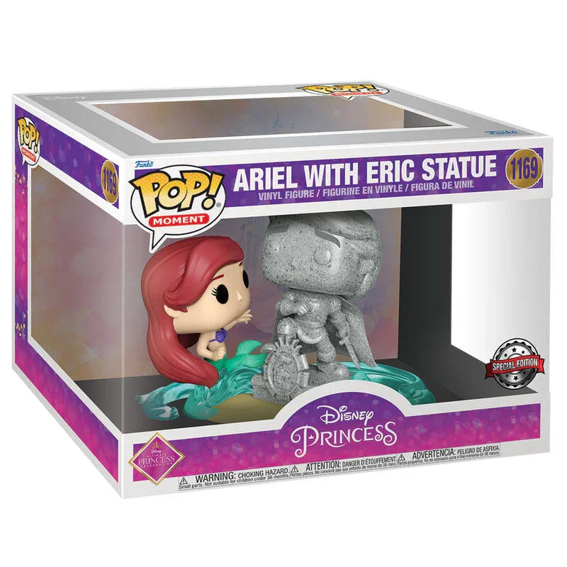 POP figure Disney Ultimate Princess The Little Mermaid Ariel & Statue Eric Exclusive Nerdscape