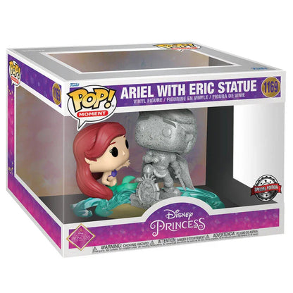 POP figure Disney Ultimate Princess The Little Mermaid Ariel & Statue Eric Exclusive Nerdscape
