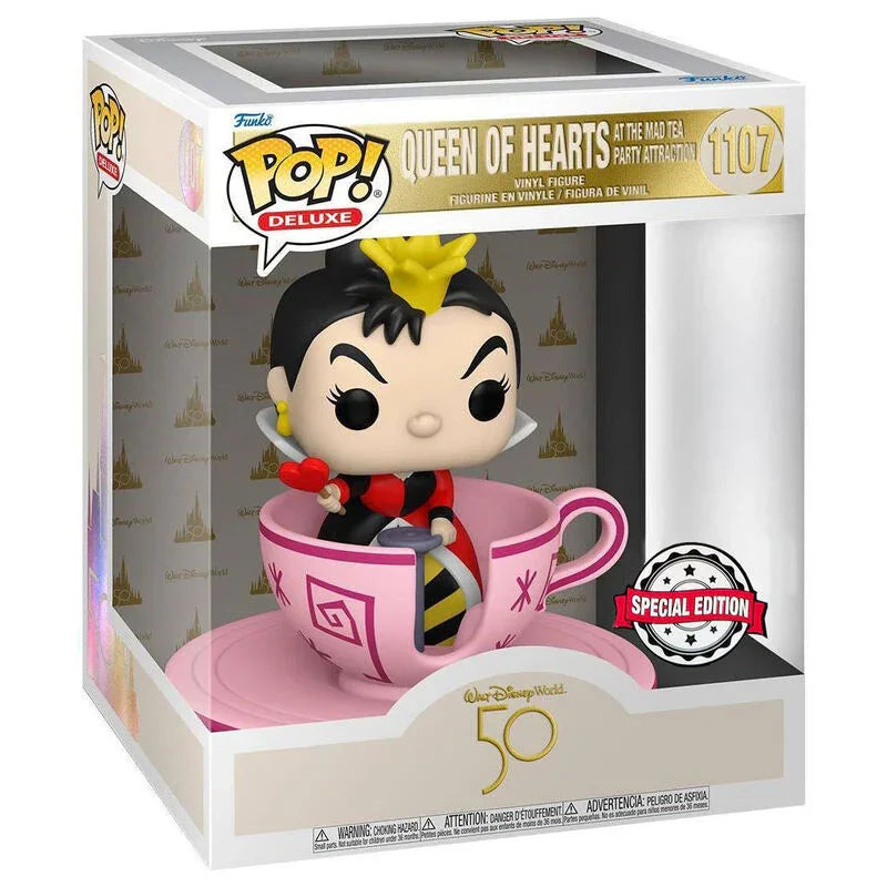 POP figure Walt Disney World 50th Queen of Hearts at mad tea party Exclusive Nerdscape