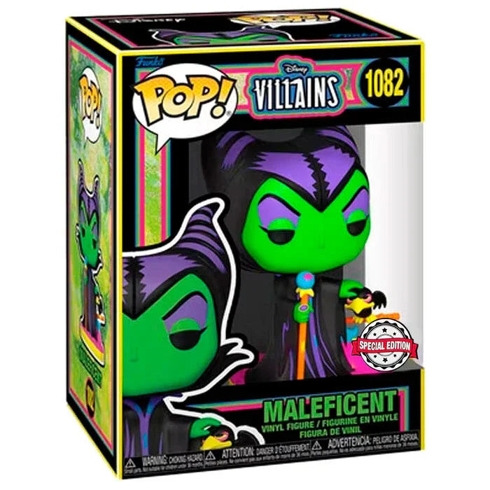 Funko Pop! Disney Villains Maleficent Black Light - Figura da Collezione Vinyl Nerdscape