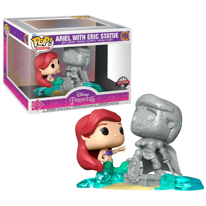 POP figure Disney Ultimate Princess The Little Mermaid Ariel & Statue Eric Exclusive Nerdscape