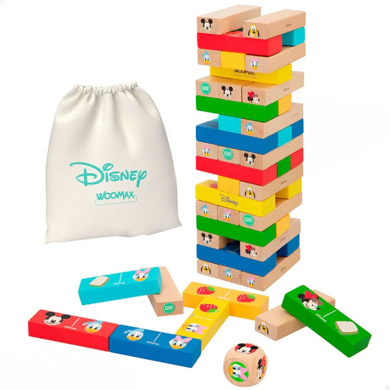 Disney blocks tower + domino wooden set Nerdscape