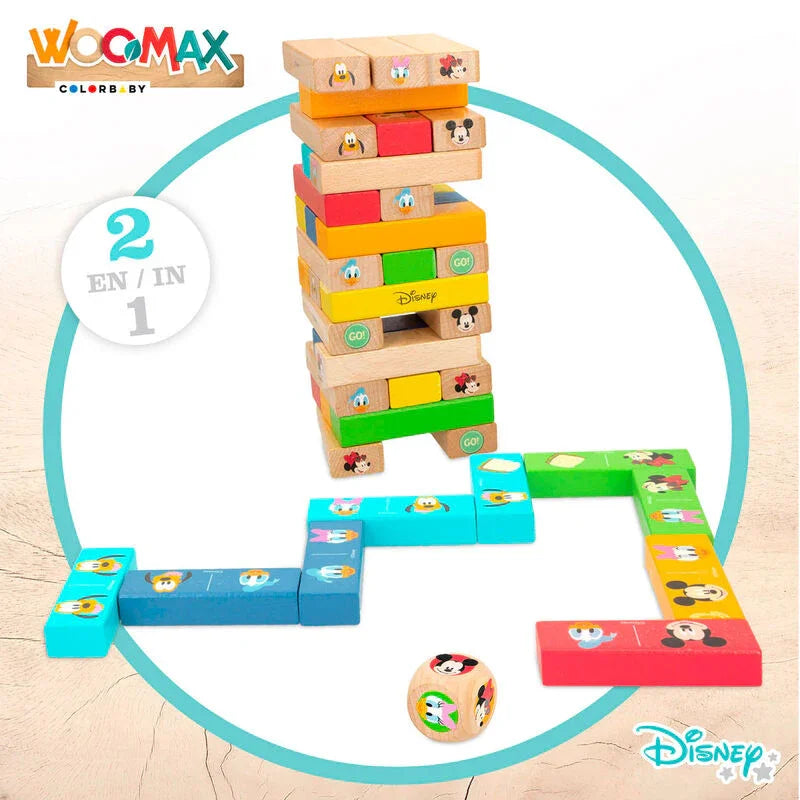 Disney blocks tower + domino wooden set Nerdscape