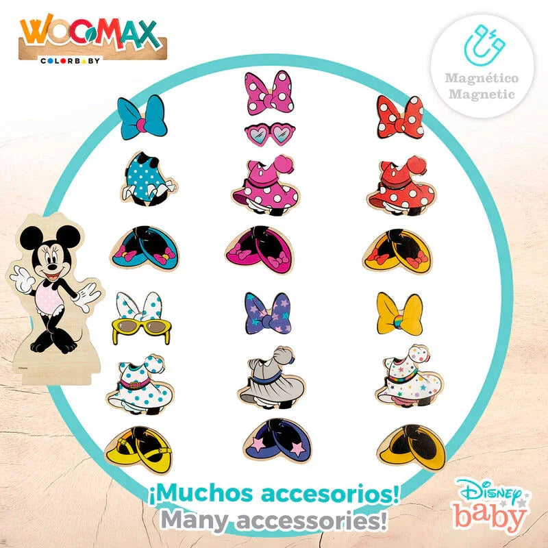 Disney Minnie dresses wooden magnetic set Nerdscape