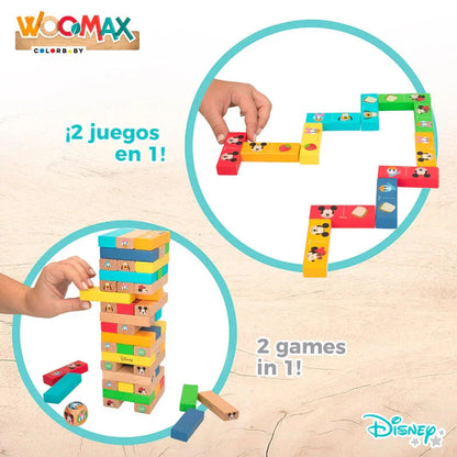 Disney blocks tower + domino wooden set Nerdscape