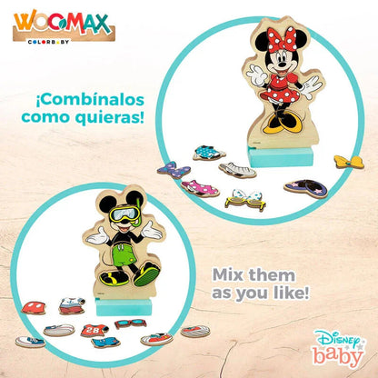 Disney Minnie dresses wooden magnetic set Nerdscape