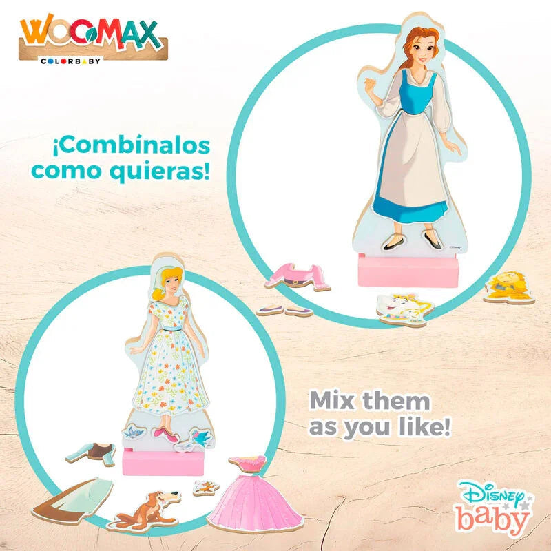 Disney Princess dresses wooden magnetic set Nerdscape