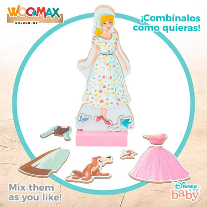 Disney Cinderella dresses wooden magnetic set Nerdscape